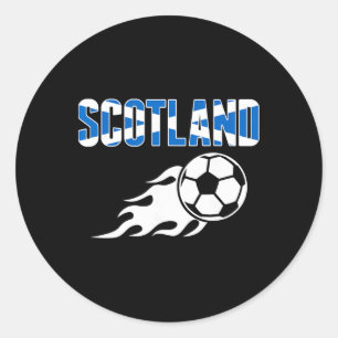 Scotland Soccer Fans Jersey - Scottish Flag Footby Classic Round Sticker