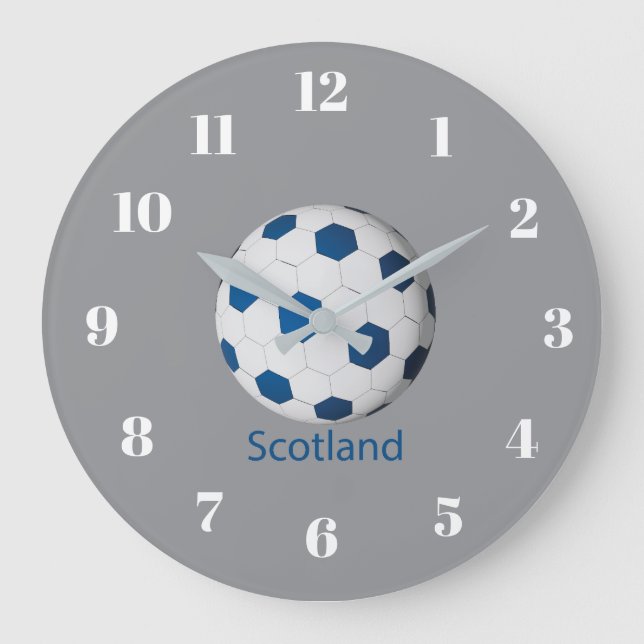 Scotland Soccer Large Clock (Front)