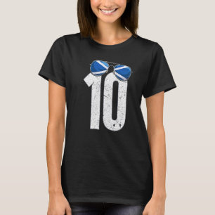 Scotland Soccer Player Number 10 Scotsman Flag T-Shirt
