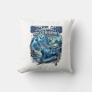 Scotland Soccer Spirit Skeleton Striker Nations Pr Cushion