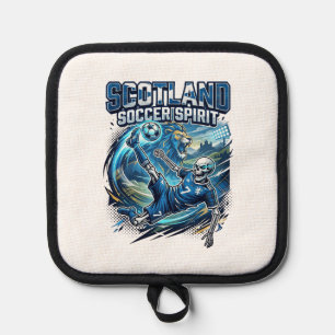 Scotland Soccer Spirit Skeleton Striker Nations Pr Pot Holder