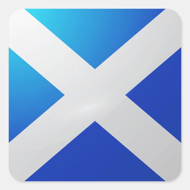 Scotland square glossy flag sticker (Front)