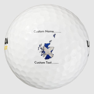 Scotland St. Andrews Flag and Map on a Golf Ball. Golf Balls