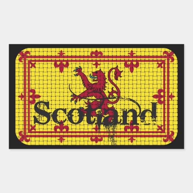 Scotland Standard Flag Rectangular Sticker (Front)