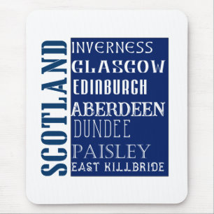 Scotland Subway Word Art Mouse Mat