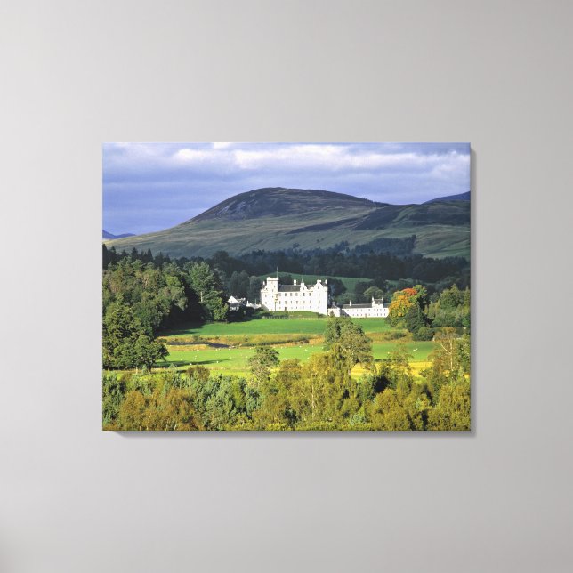 Scotland, Tayside, Blair Castle. In an emerald Canvas Print (Front)