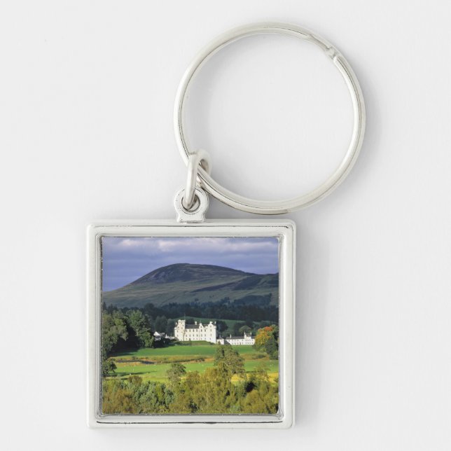 Scotland, Tayside, Blair Castle. In an emerald Key Ring (Front)