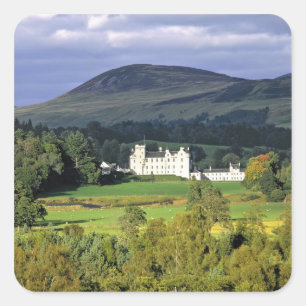 Scotland, Tayside, Blair Castle. In an emerald Square Sticker