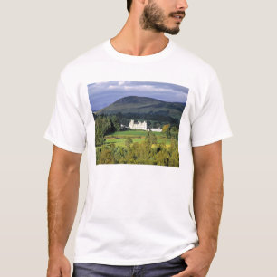 Scotland, Tayside, Blair Castle. In an emerald T-Shirt