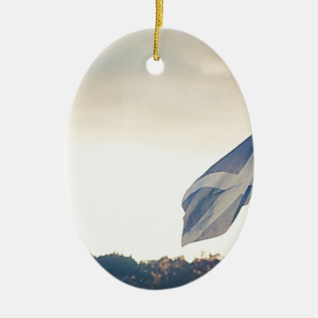 Scotland the Brave Ceramic Tree Decoration (Front)