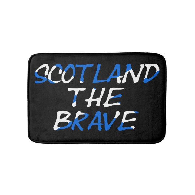 Scotland The Brave on Scottish Flag bmt Bath Mat (Front)
