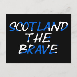 Scotland The Brave on Scottish Flag pccnt Postcard