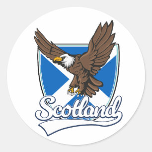 Scotland travel logo classic round sticker