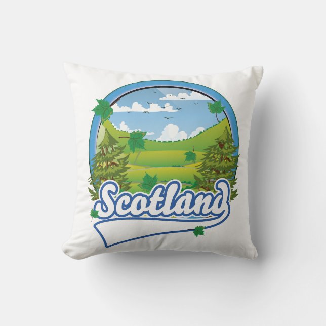 Scotland Travel logo Cushion (Front)