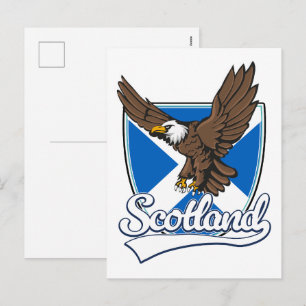 Scotland travel logo holiday postcard