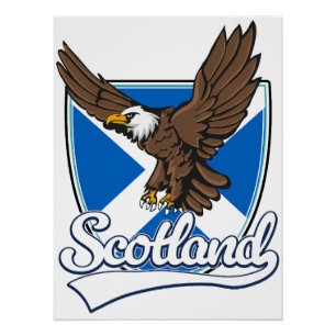 Scotland travel logo poster