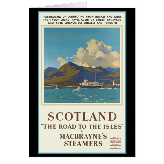 Scotland Travel Poster (Front)