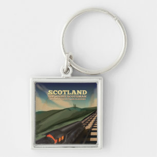 Scotland Travel Poster Key Ring