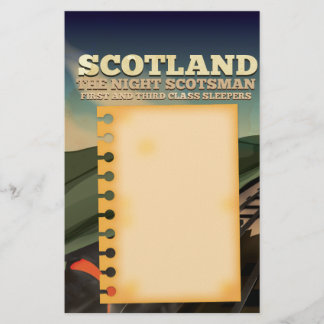 Scotland Travel Poster Stationery