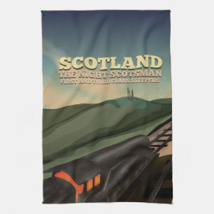 Scotland Travel Poster Tea Towel