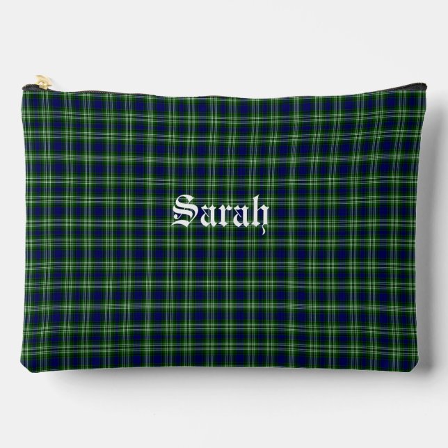 Scotland Tweedside District Tartan Personalised Accessory Pouch (Front)