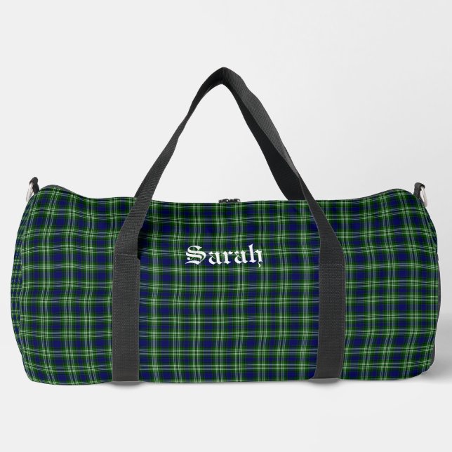 Scotland Tweedside District Tartan Personalised Duffle Bag (Front)