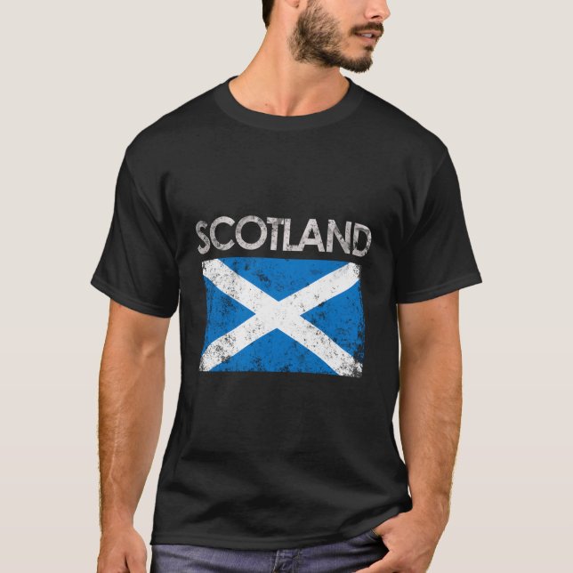 Scotland Uk Scottish Flag Pride T-Shirt (Front)
