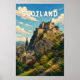 Scotland United Kingdom Illustration Travel Art Poster