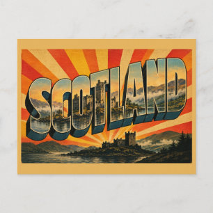 Scotland United Kingdom Vintage Travel Art Postcard