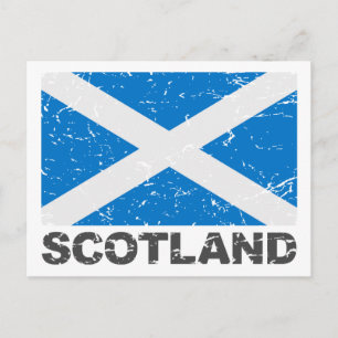 Scotland Vintage Flag Postcard