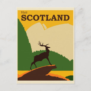 Scotland Vintage Travel Poster Postcard