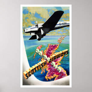 Scotland Vintage Travel Poster Restored