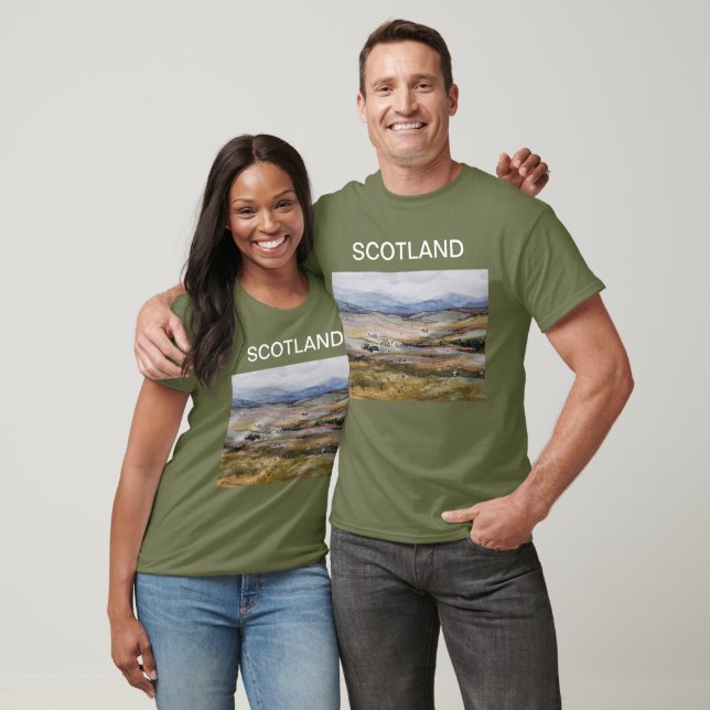 Scotland watercolour landscape T-Shirt (Unisex)