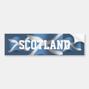Scotland Waving Flag Bumper Sticker