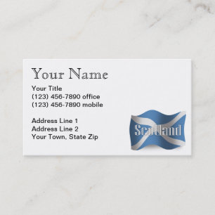 Scotland Waving Flag Business Card