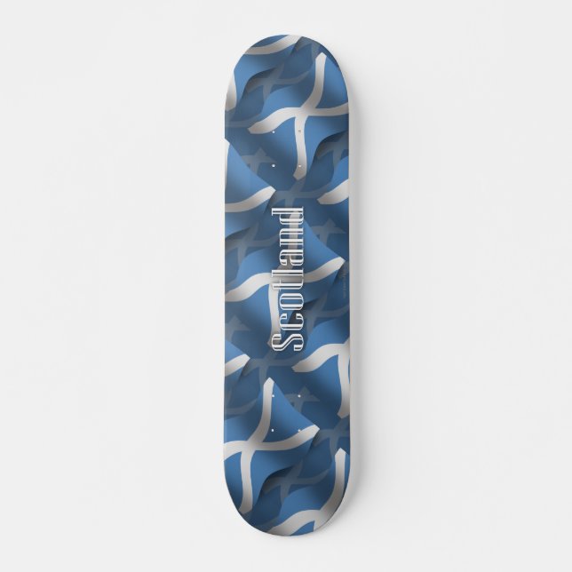 Scotland Waving Flag Skateboard (Front)