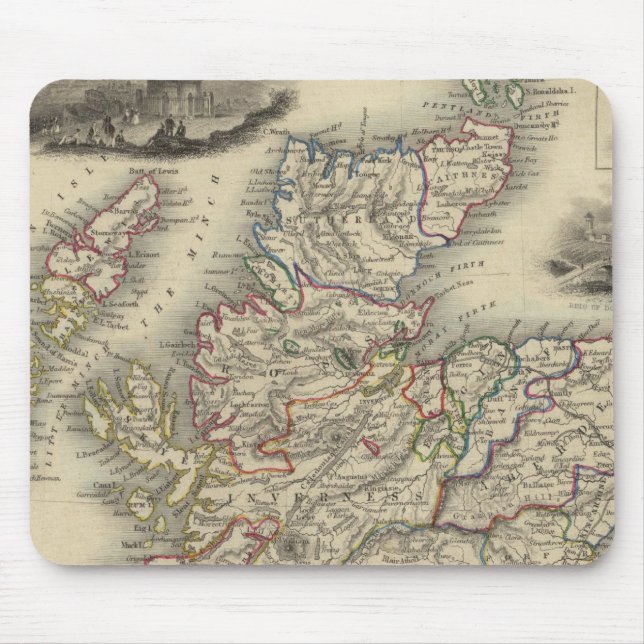 Scotland with inset map of the Shetland Islands Mouse Mat (Front)