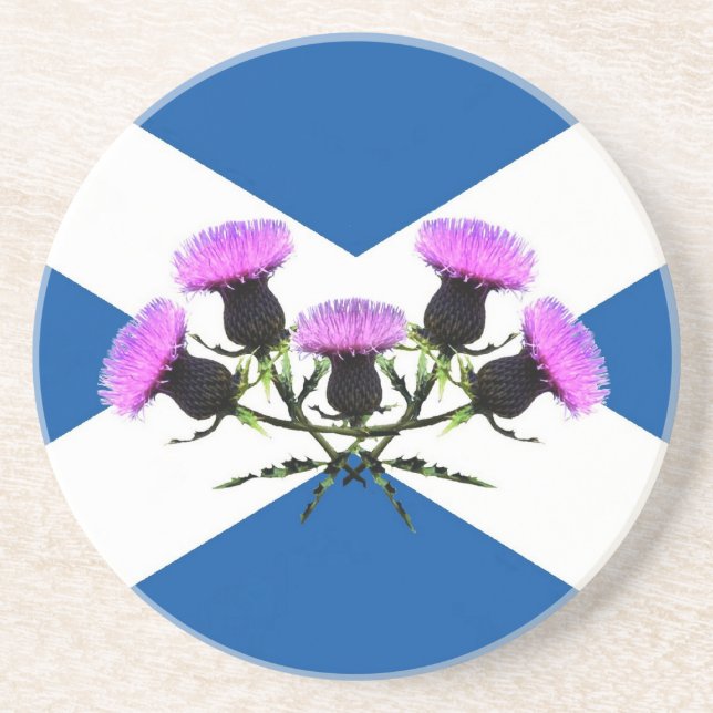 Scotland's flower, thistle coaster (Front)