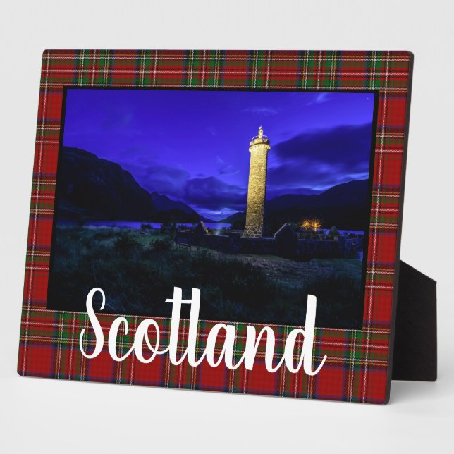 Scotland's Glenfinnan Monument Tabletop Plaque (Side)