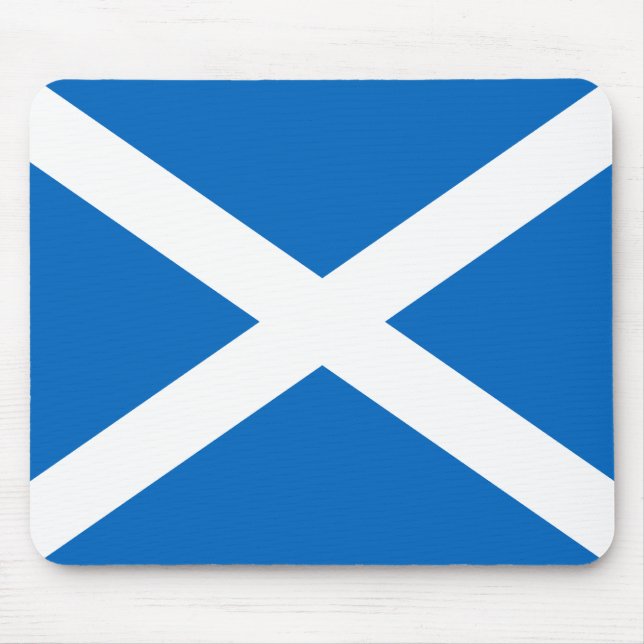 Scotland's Saltire,Scottish Flag (Official Colour) Mouse Mat (Front)