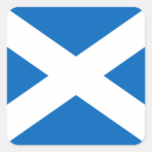 Scotland's Saltire,Scottish Flag (Official Colour) Square Sticker