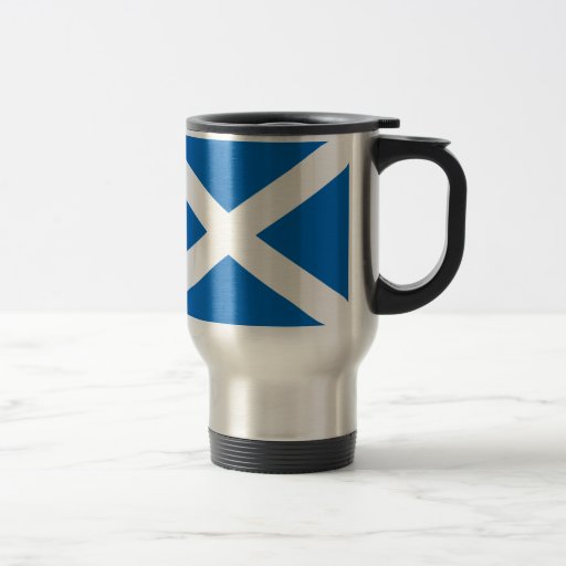 Image of Scotland's Saltire,Scottish Flag (Official Colour) Travel Mug