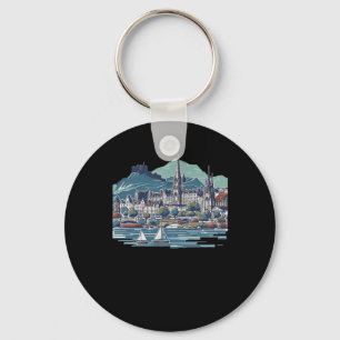 Scotland's Stunning 3d Sketch Isle Of Skye Key Ring
