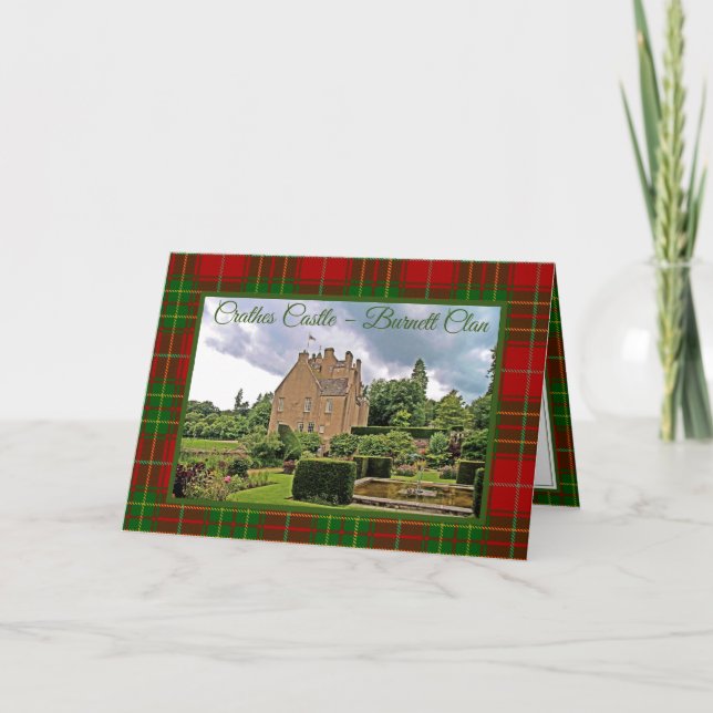 Scots Burnett Clan Crathes Castle Folded Note Card (Front)