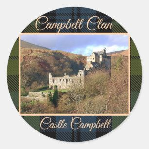 Scots Campbell Clan & Castle Classic Round Sticker