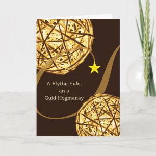Scots Christmas and New Year Yule and Hogmanay Holiday Card