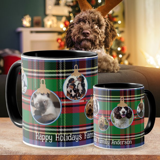 Scots Delight Tartan PHOTO Christmas Custom Gift Mug (Creator Uploaded)