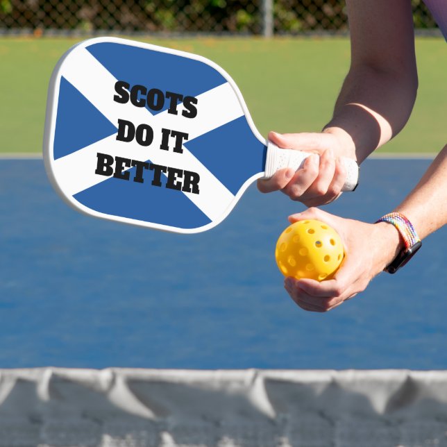 Scots do it better funny pickleball paddle racket (Insitu)