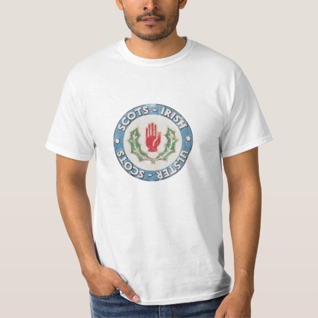 Scots-Irish / Ulster-Scots (distressed design) T-Shirt (Front)