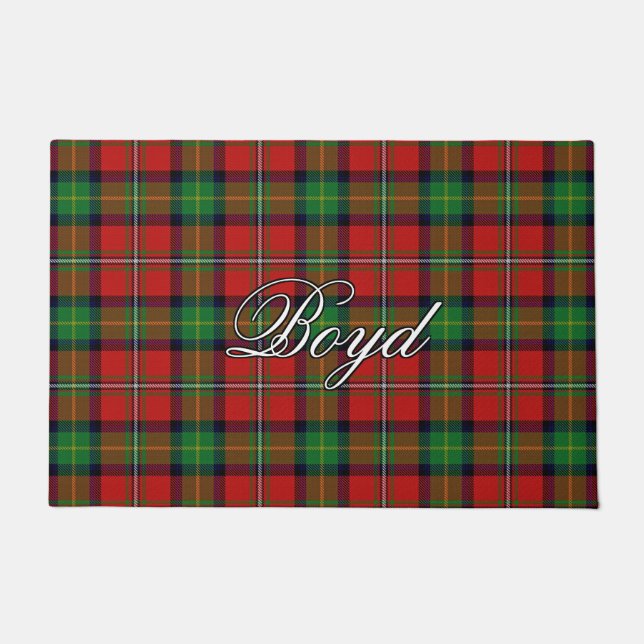 Scots Vista Clan Boyd Tartan Plaid Doormat (Front)